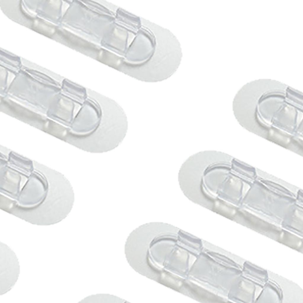 10pcs Adhesive Cable Clips Firm Secure Wall Wire Holders Cord Organizer for Home Office Workbench S