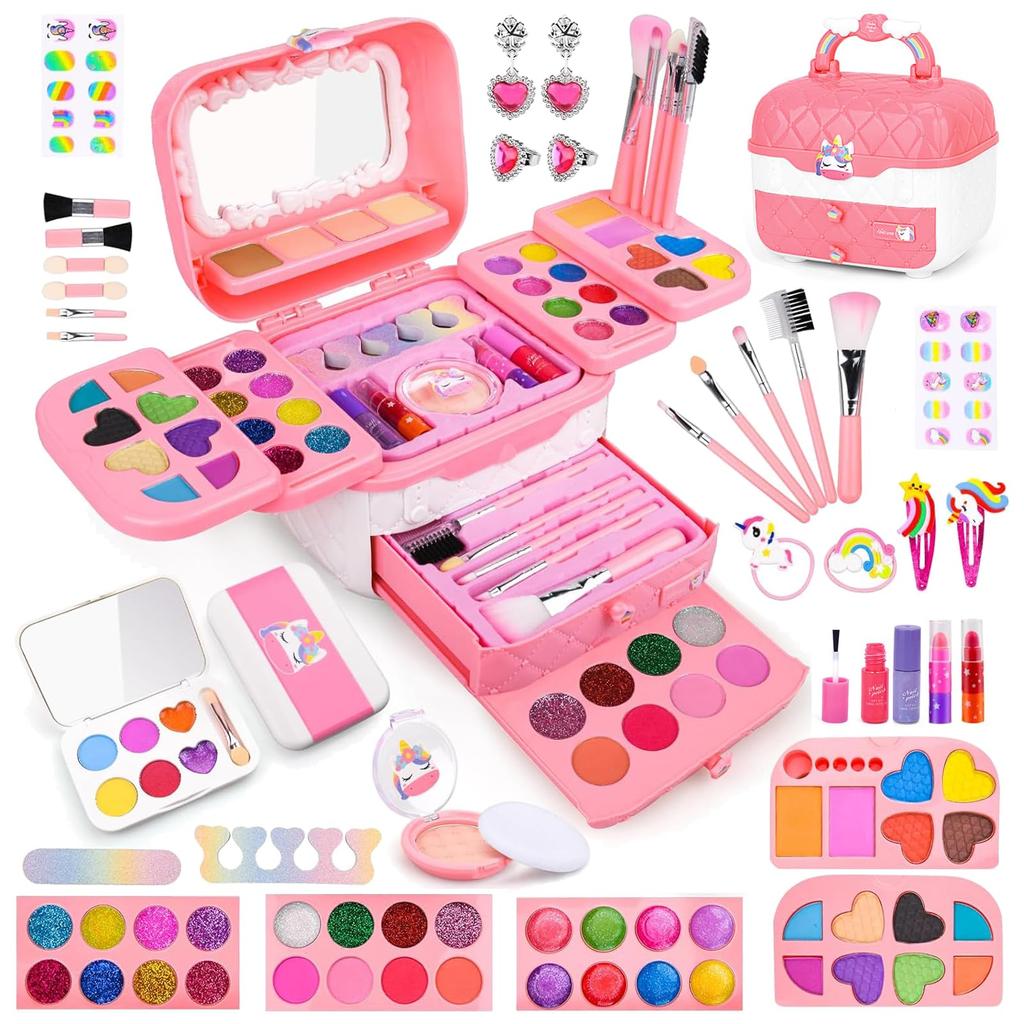 VCYCTO Makeup Set Toy Girls Makeup Children Kids Makeup Cosmetic Set Children's Makeup Cosmetics Princess Toys Elementary School Makeup Toy Set