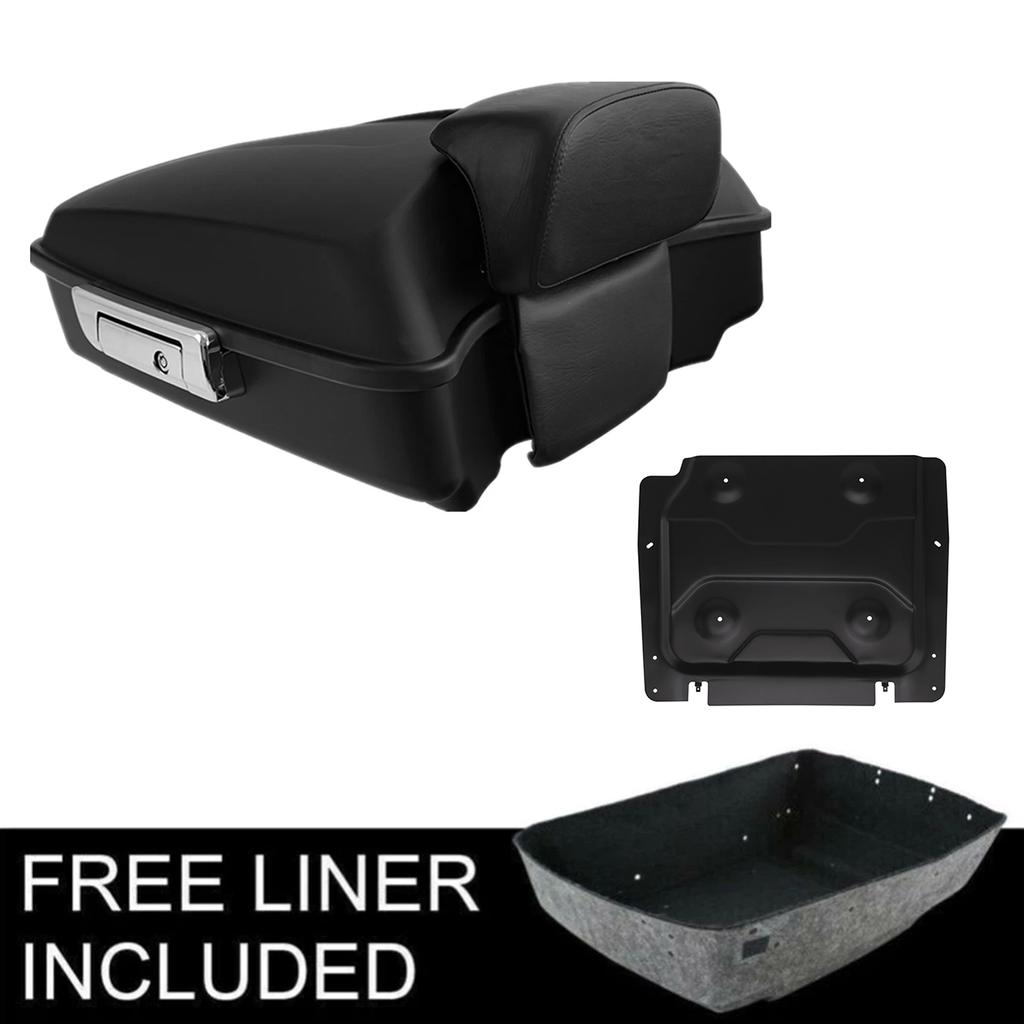 Motorcycle Chopped Trunk Backrest For Harley Touring Road King FLHR FLHX 2014-2025 Rear Bag