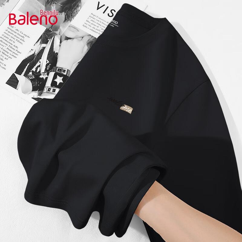 Baleno Men's Oversized Cotton Long Sleeve Crew Neck T-Shirt