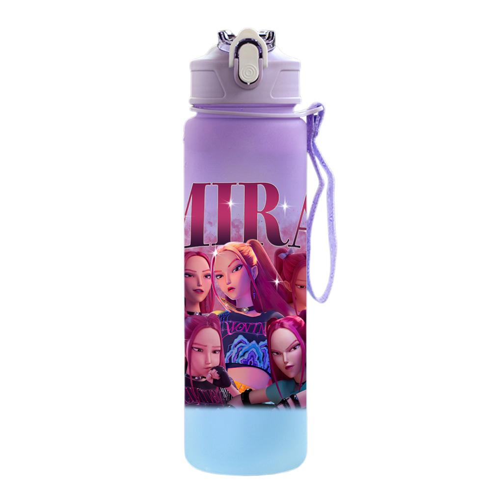 750Ml Water Bottle Demon Hunters Printed Large Capacity Drinking Cup Portable Outdoor Sports Water Cup Children Kid Gift