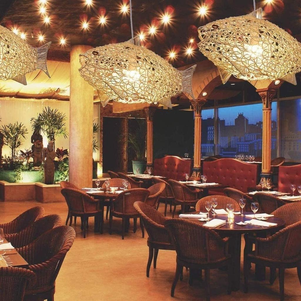 24-дюймовый плетеный натуральный ротанговый подвесной потолочный светильник в форме рыбы, подвесной светильник-фонарь, ротанговый свет, для столовой, гостиной, ресторана, плетеный