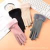 Женские 23-летние велосипедные перчатки с флисовой подкладкой – совместимые с сенсорным экраном, нескользящие, износостойкие, теплые для осени и зимы на открытом воздухе.
