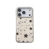 Чехол для iPhone 17 Pro Max со сладким и крутым дизайном черных звезд, гальванизированный край с эпоксидным покрытием, совместим с Apple 16/15 Pro