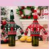 Уютный рождественский свитер Набор для винных бутылок Декоративный вязаный декор для атмосферы стола