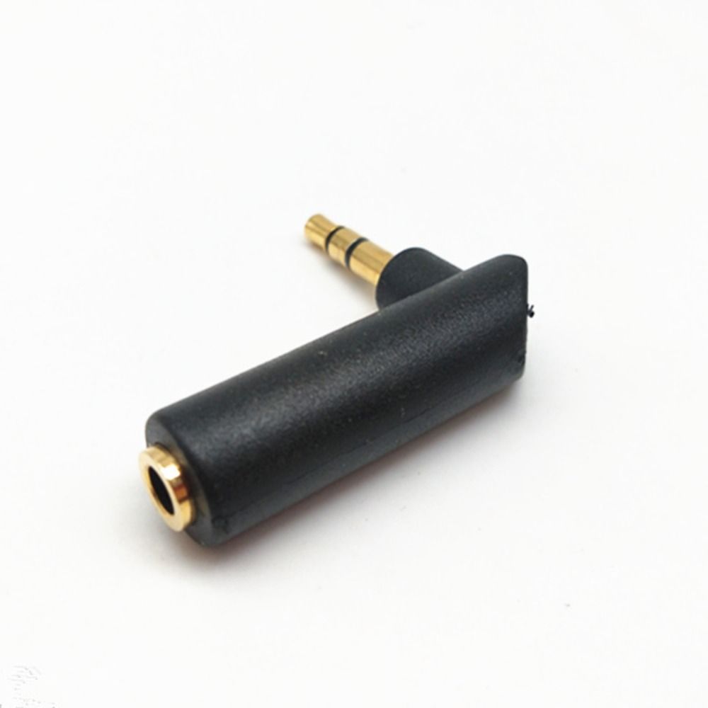 3.5mm 3/4Pole Gold-plated Connector Male To Female Headphone Adapter Right Angle Adapter