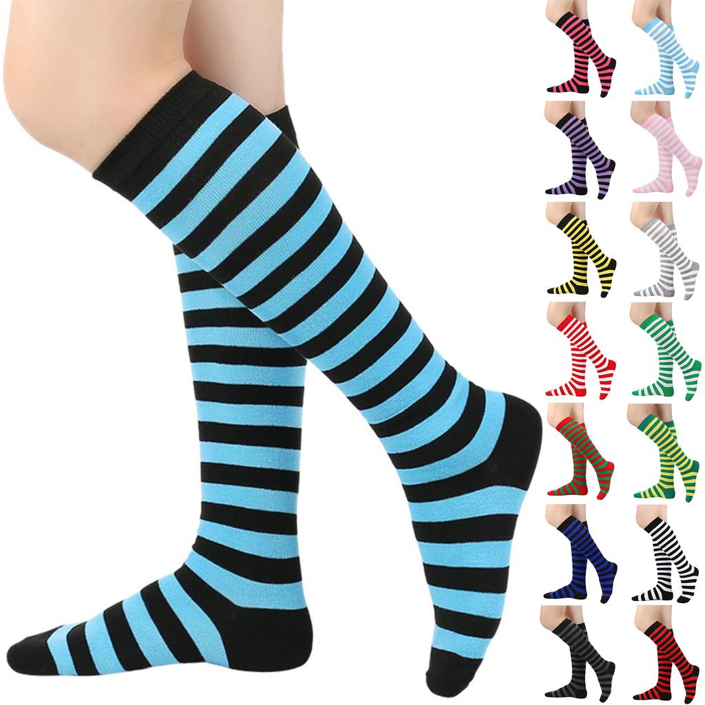 Women's Pinstripe Calf-high And Knee-high Socks