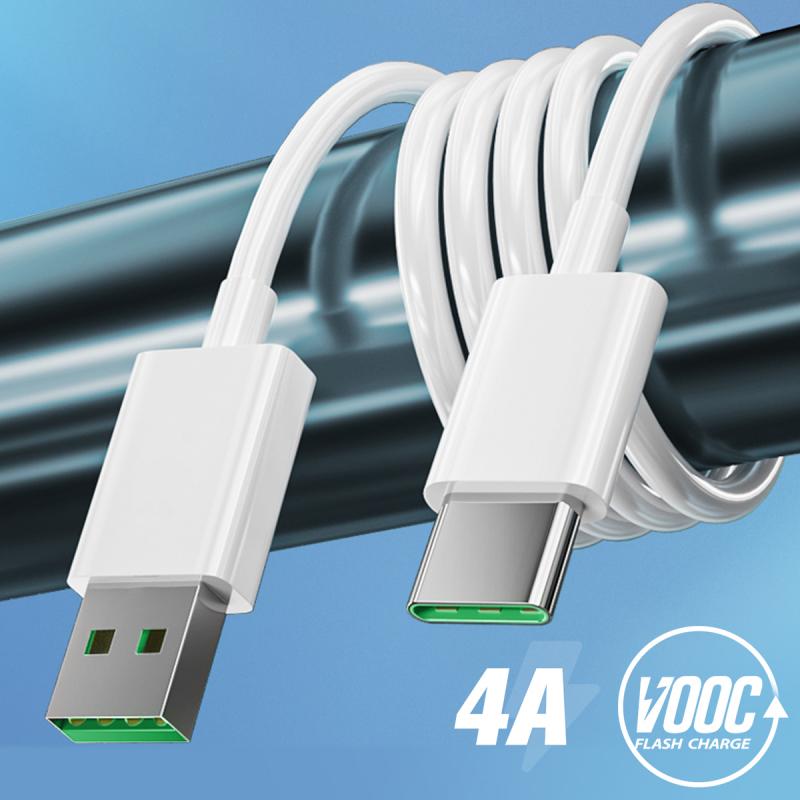 FONKEN Кабель USB C Кабель типа C 4A Шнур быстрой зарядки для OPPO VOOC Flash Charger Charger Кабель для передачи данных Шнур для зарядки Провод Micro USB Кабель для быстрой зарядки