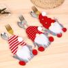 New Gnome Knife and Fork Cover Faceless Old Man Knife and Fork Bag Rudolph Cutlery Set Christmas Decorations