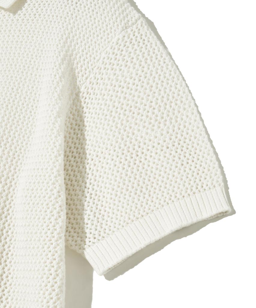 FILLUMINATE Punched Collar Half Knit - Ivory