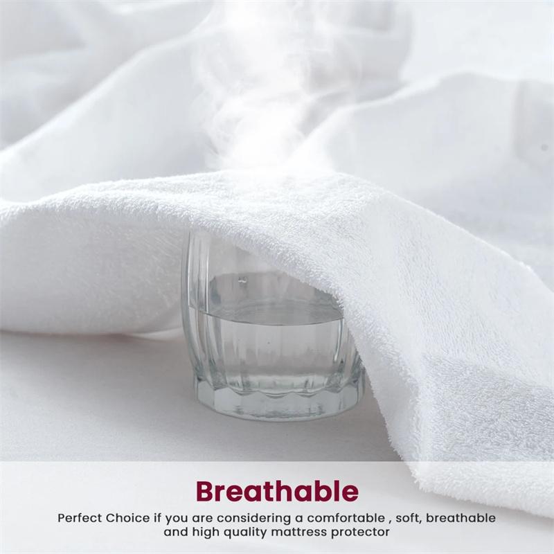 Водонепроницаемая простыня на резинке из махровой ткани, протектор матраса, 1 шт., хлопковая махровая ткань, водонепроницаемый наматрасник, защита для кровати