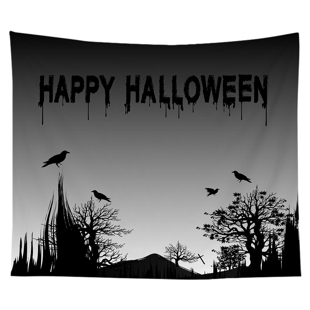 Home Decor Halloween Wall Hanging Gothic Print Tapestry  Witchcraft Supplies Dorm Rug 230x180cm Tapiz