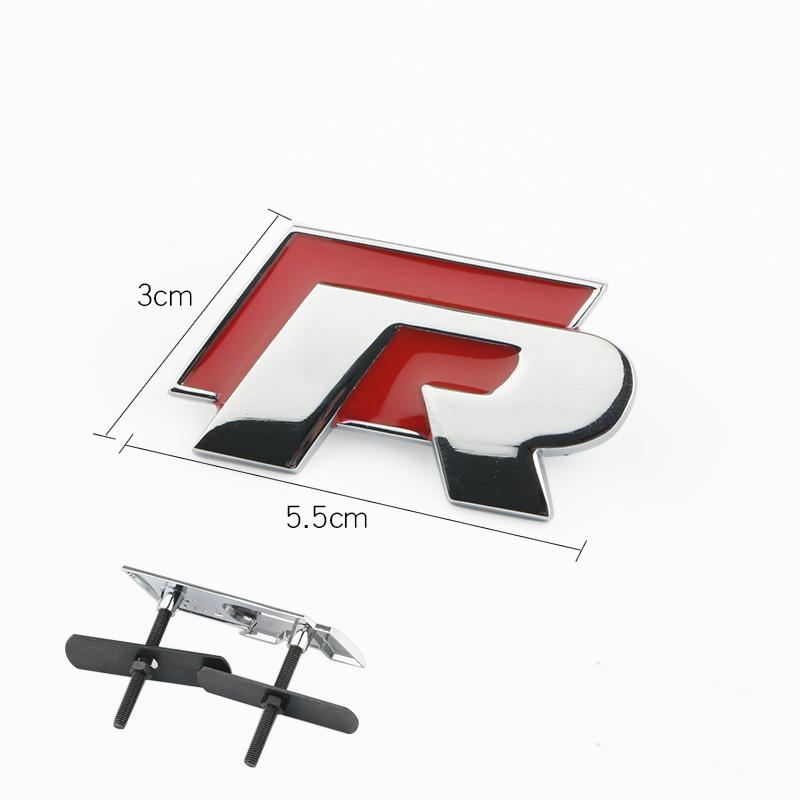 BPU1 2025 Hot Car Front Grill Trunk Auto Emblem Sticker Accessories For Volkswagen GTI R-Line R Polo Golf Passat Scirocco Jetta Tigualt2