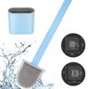 Silicone Bristles Toilet Brush and Holder for Bathroom Storage and Organization Compact Wall Hang Cleaning Kit WC Accessories