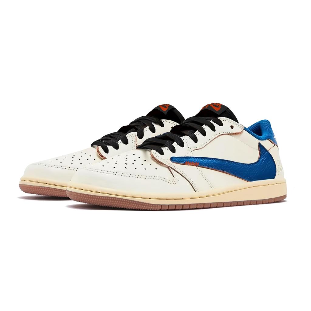 Travis Scott X Jordan Air Jordan 1 Винтажные Баскетбольные Кроссовки Унисекс Низкие Черные DZ4137-700(Команда723-)