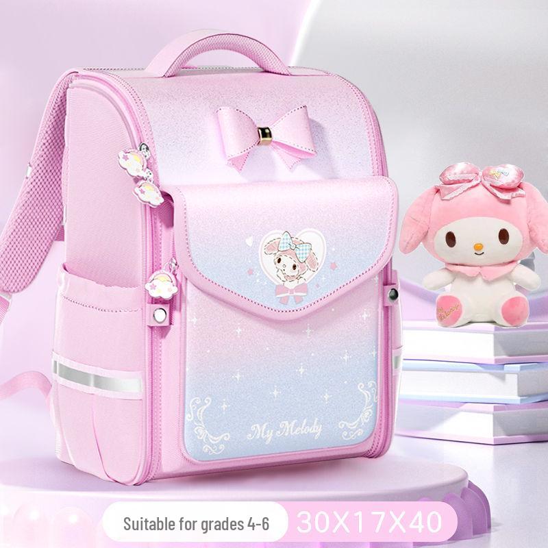 Детский рюкзак Sanrio Kuromi для 1-6 классов: Поддержка позвоночника и снижение нагрузки