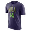 Nike X NBA New Orleans Pelicans Brandon Ingram Name & Number 2024/25 City Edition Letter Print Crew Neck Short Sleeve T-Shirt HJ2781-535