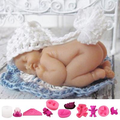 3D Diy силиконовые Baby Shower помадка торт шоколадная форма для выпечки украшения инструмент