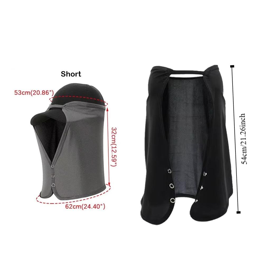 Solid Color Cycling Scarf Quick Drying Face Veil Thin Ice Silk Sunscreen Mask Outdoor