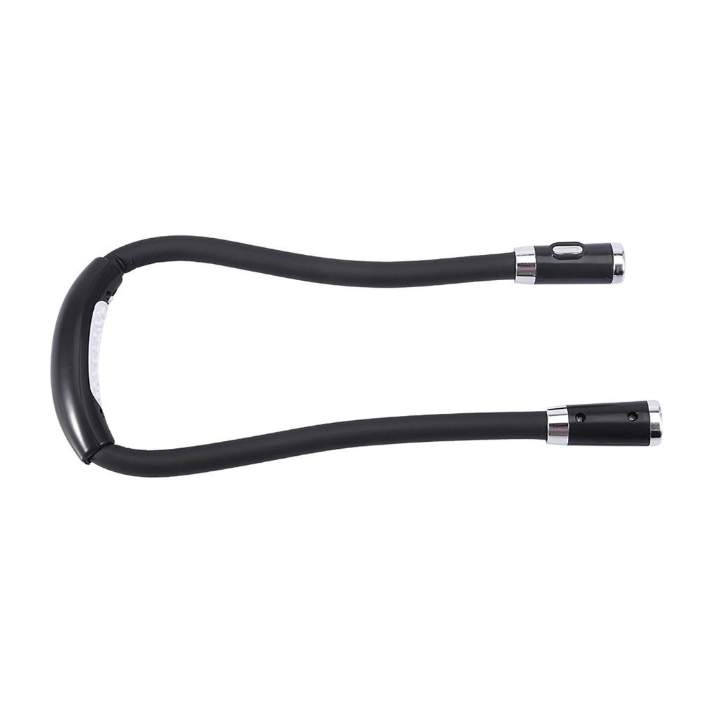 Flexible Neck Hanging Hug LED Light Hands Free Adjustable Bendable Lamp Night Reading (Black)