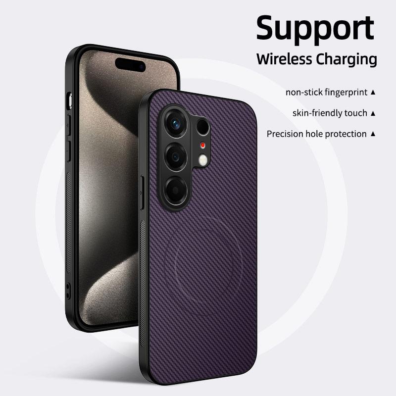 Чехол для Tecno Camon 50 Мягкий силикон ПК+ТПУ Текстура углеродного волокна Магнитная защитная задняя крышка Для Tecno Camon 50 Корпус Бампер