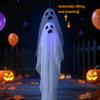 2 Pcs Halloween Hanging Ghosts Spooky Outdoor Light-up Flying White Ghosts for Tree Front Yard Patio Lawn Porch Garden Decor