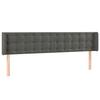 VidaXL LED Headboard Bedroom Furniture Double Bed Accessory Head of Bed Frame Interior Dark Grey 3123731