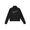 Dri-Fit Swoosh Run Logo Print Zip-Up Stand Collar Jacket Women Jackets Black DQ6384-010