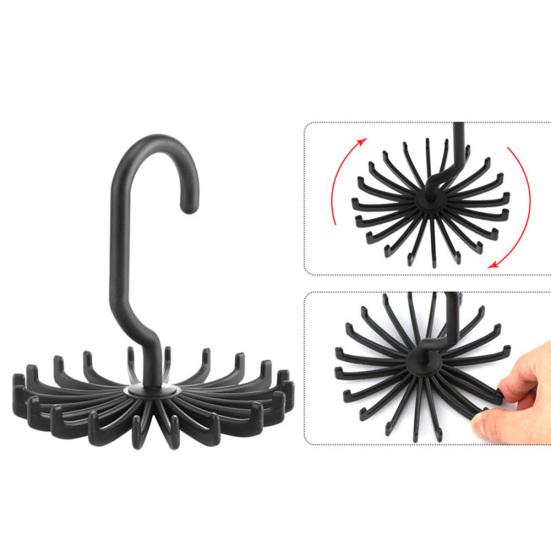 1 шт., 20 крючков, вращающаяся стойка для галстуков, регулируемый ремень, вешалка для шарфа, органайзер