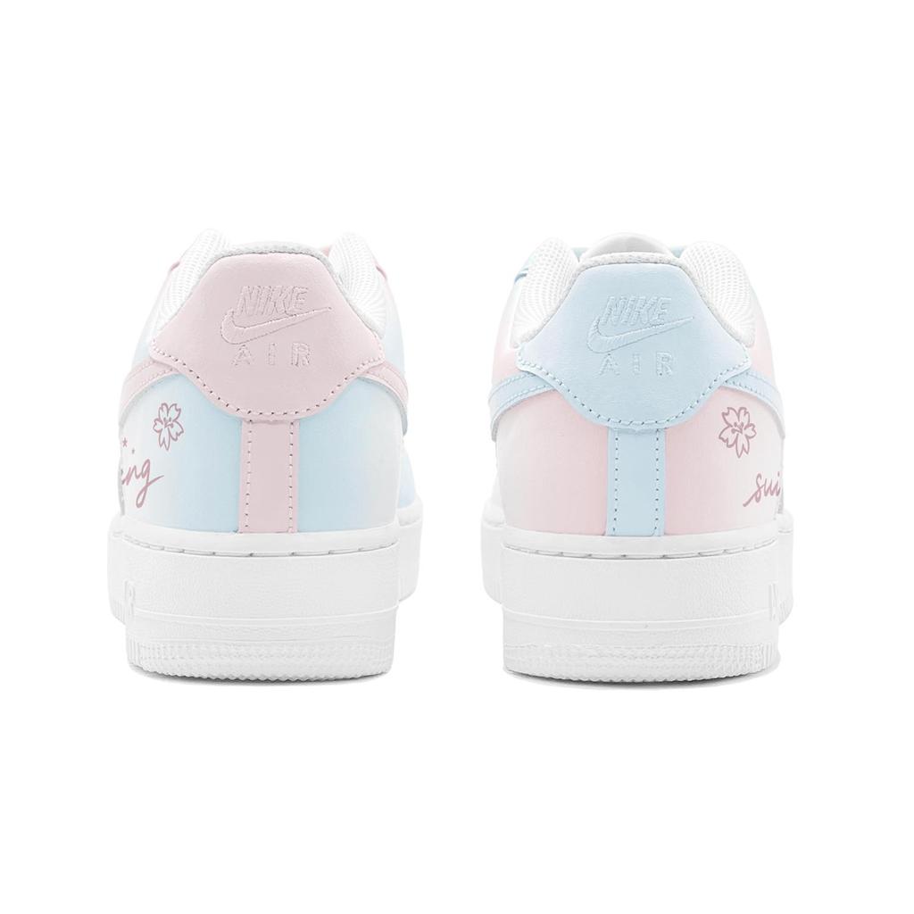 Nike Air Force 1 Air Force 1, Couple's, Romantic Favor, Pink Blue Love Story, Mismatched Color, Cotton Candy Low top DH2920-111(TeamS3-S-BOX)