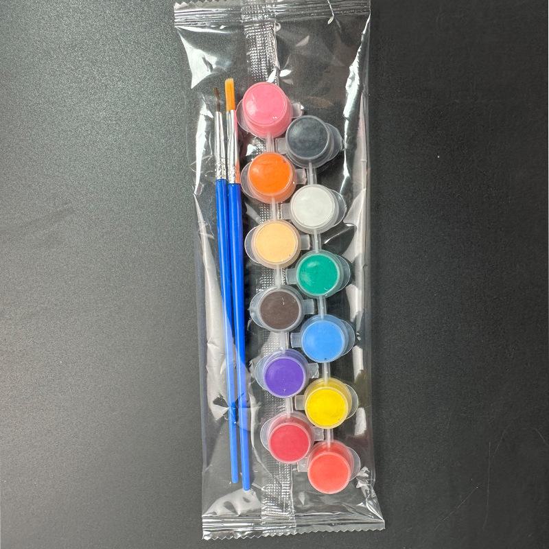 Набор акриловых красок 12 цветов для детей - Идеально для искусства в детском саду, граффити, рукоделия и росписи гипса