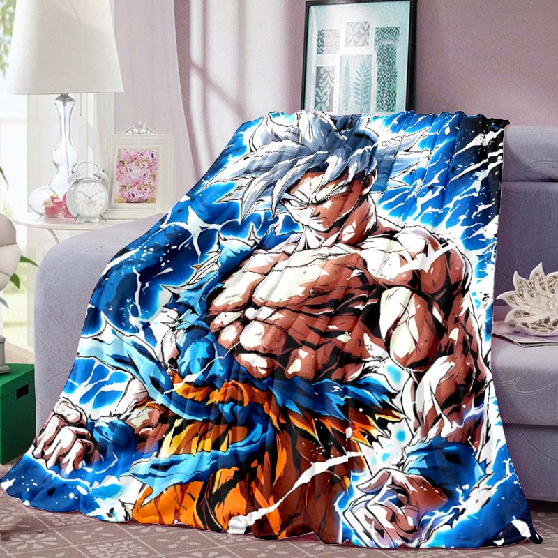 Dragon Ball Anime Print Blanket Warm Comfortable Flannel Blanket Suitable for Bedrooms, Sofas, Beds, Chairs, Picnics, Travel