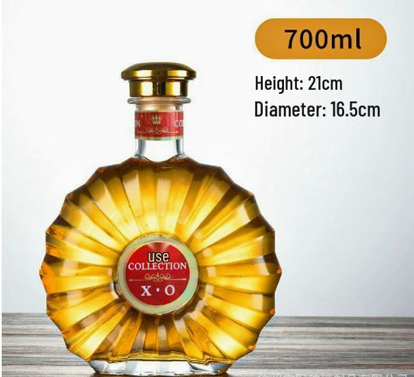 European Style Crystal XO Whiskey Decanter - Transparent Glass Wine Bottle