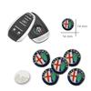 CYJAU1 5/10Pcs Car Key Badge Sticker For Alfa Romeo 156 159 147 4C 8C 166 Giulia Giulietta Mito Stelvio Spider GT Tonale Disco Volante