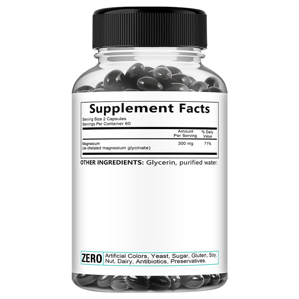 Didacat Magnesium Glycinate Supplement, 300mg, Chelated, High Absorption, 120 Capsules