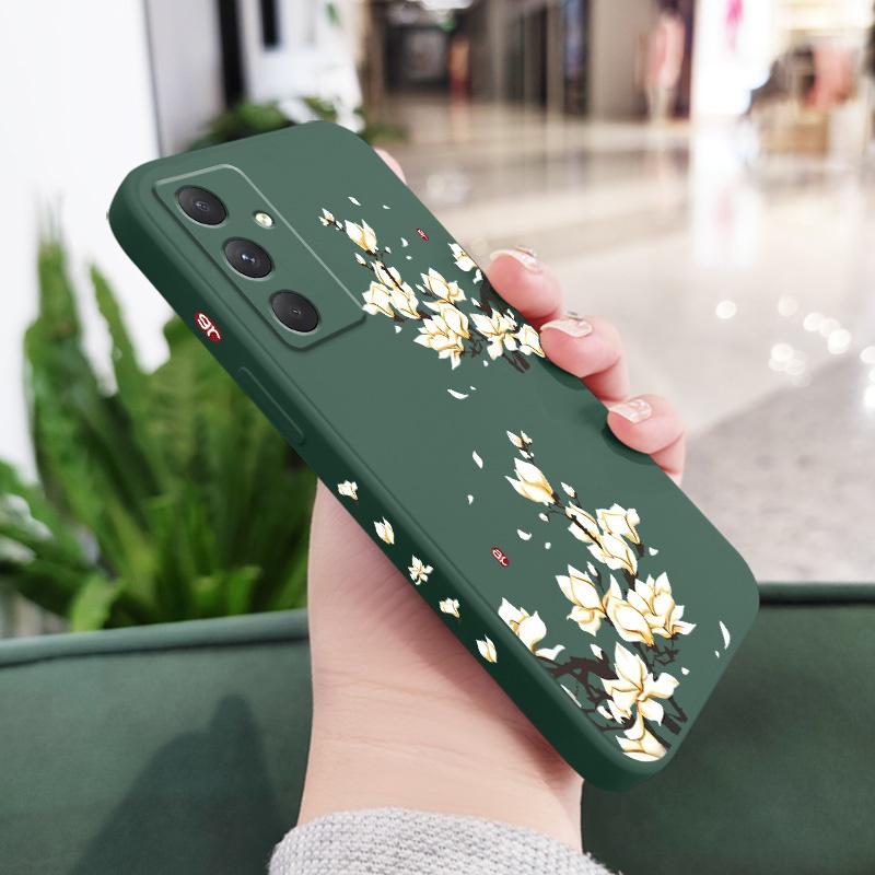 Golden Petal Flower Phone Case For Samsung Galaxy A56 A36 A26 A16 A06 A17 A07 A55 A35 A25 A15 A05 A54 A34 A24 A14 A04 4G 5G Cove