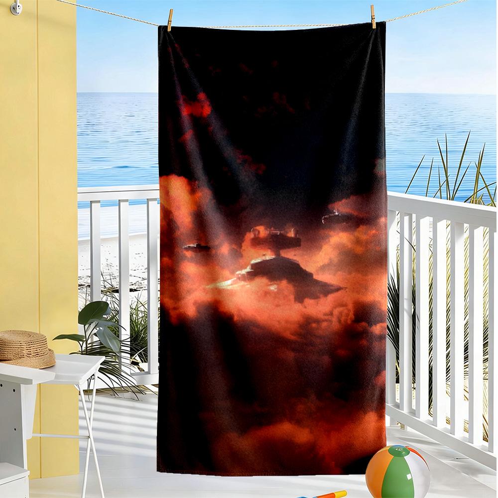 Star Wars Beach Towel Super Soft Microfiber Quickdry Fabric Comfortable Lightweight Suitable for Swimming, Gym, Camping, Yoga Vacation