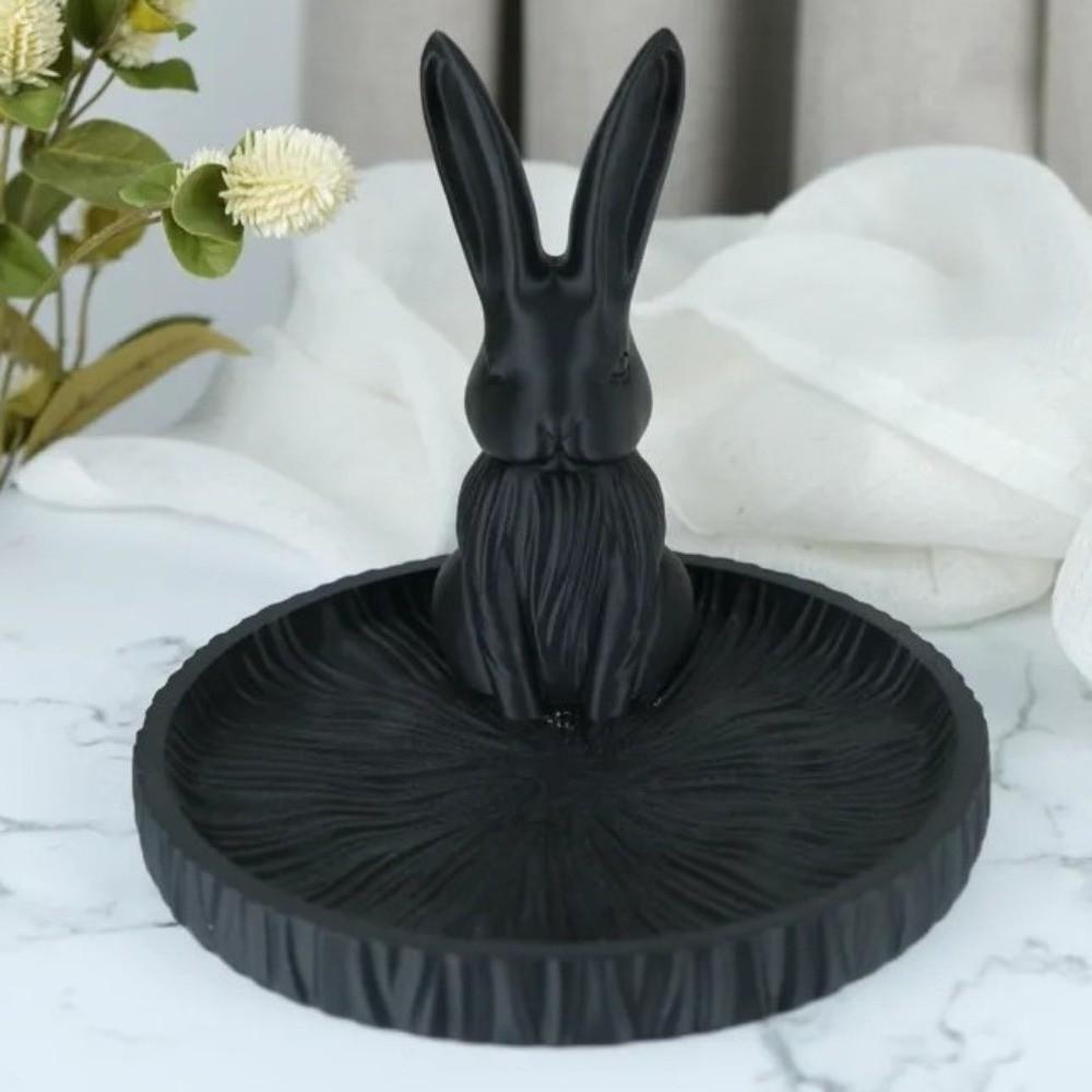 Animal Shaped Jewelry Storage Tray 3D Printed Bunny Ornament Necklace Display Tray Home Desktop