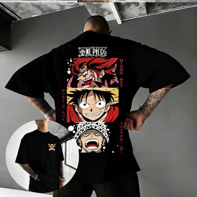 One Piece Luffy Zoro T Shirt Men Women Anime Graphic Tee Cotton Short Sleeve Tee Y2k 2026 Summer Trendy Casual Tops Streetwear