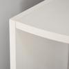 Corner Bookshelf 4 Tier Wall And Side Wood 39.5x39.5x120cm White