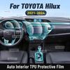 Для TOYOTA Hilux 2024 Центральная консоль автомобиля Панель мультимедиа Навигация Защитная пленка из ТПУ устойчивая к царапинам Пленка для интерьера