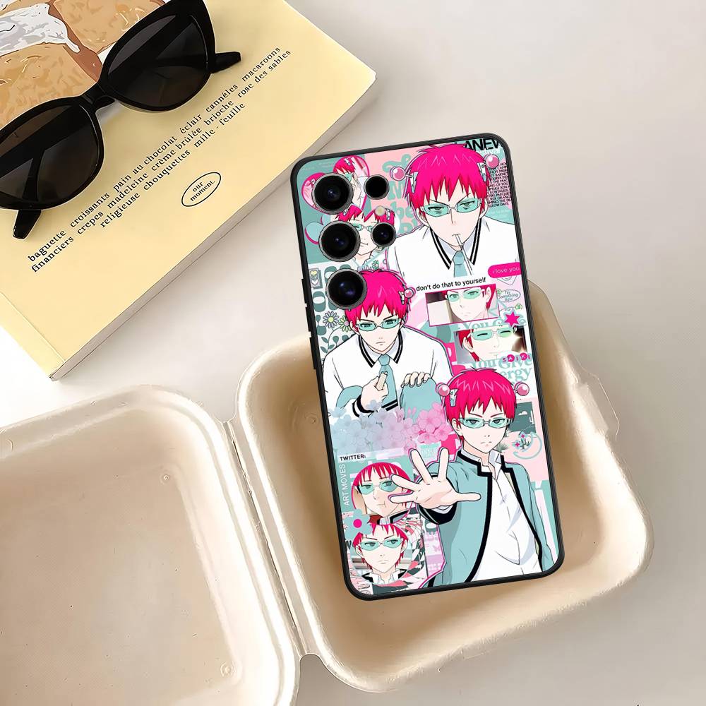 Чехол-книга «Катастрофическая жизнь Сайки К» для Samsung Galaxy Case S25 S23 S22 S21 S30 S20 S10 Ultra Plus FE Мягкий чехол из ТПУ