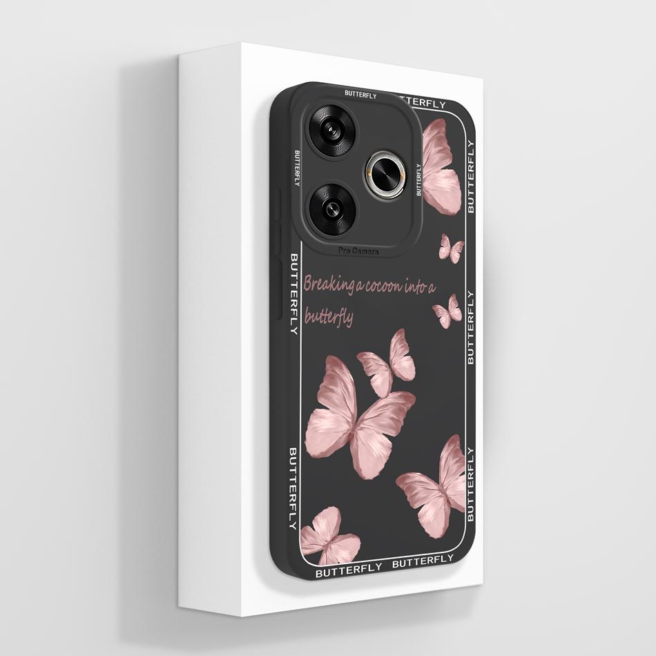 For Poco F6 Pro Phone Case Cool Creative Soft Smooth Liquid Silicone Back Cover For Xiaomi Poco F 6 Shockproof Bumper Funda Capa