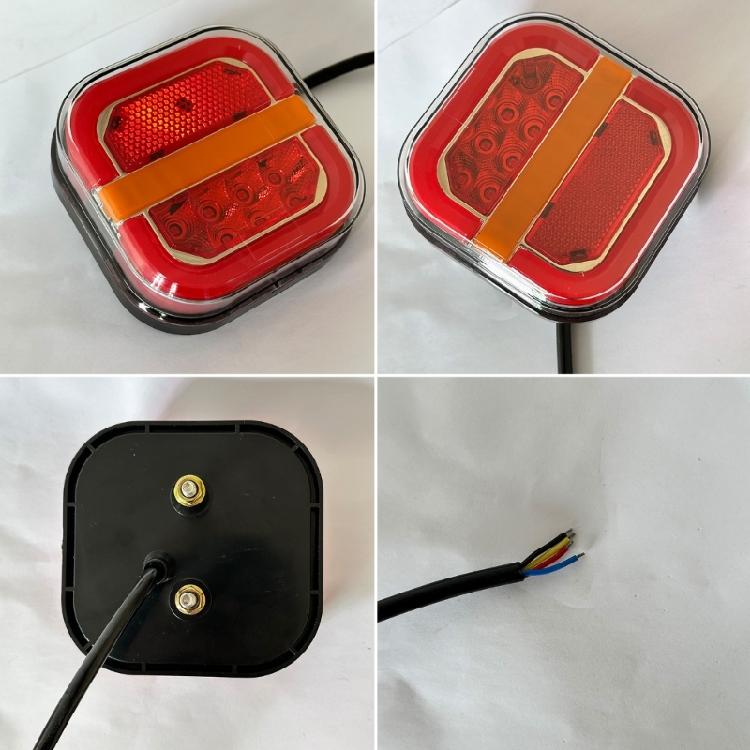 2pcs Trailer LED Tail Indicator Number Plate Light Rear Reverse Brake Stop Lamp