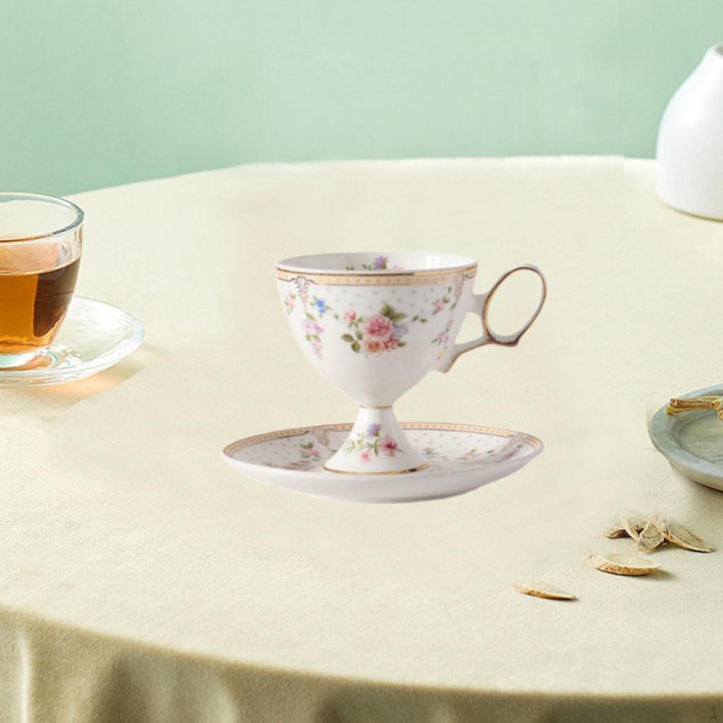 Ceramic Coffee Mug,Latte Cup Set,Creative,Novelty Unique Cappuccino Latte Art Mug with Saucer