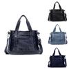 Urban Minimalist Denim Tote Bag For Women With Zipper Closure And Interior Pockets
