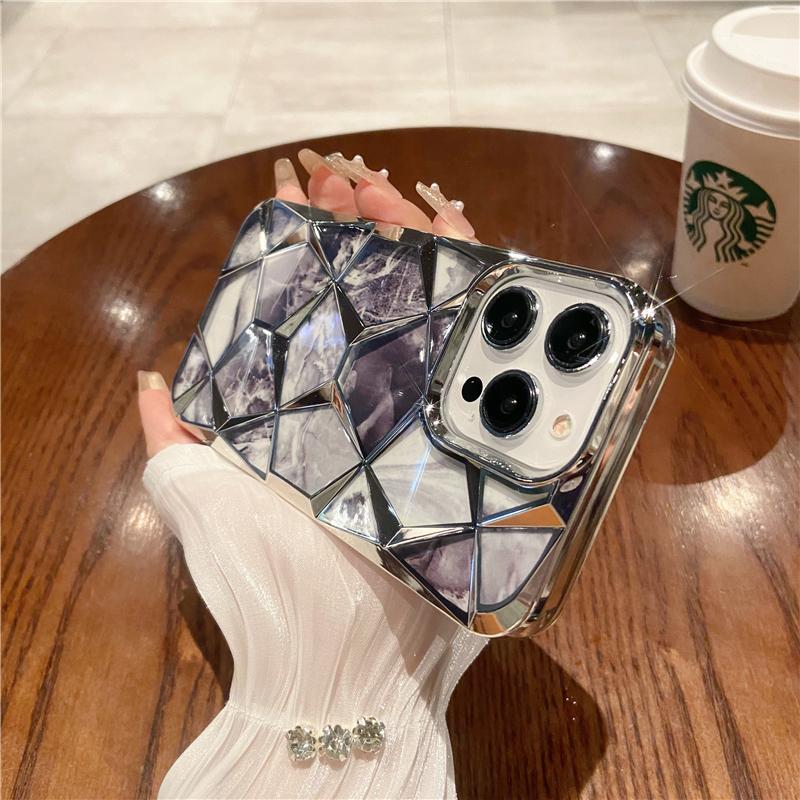 Для iPhone 15 Pro Max Роскошная гальванизированная силиконовая рамка Мраморный чехол для телефона Для iPhone 11 12 13 14 15 16 Plus Мягкая защитная крышка