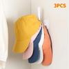 3pcs Baseball Caps Adhesive Hat Hooks for Wall Cap Hanger Storage Cap Organizer No Drilling Hat Holder for Door Closet