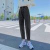 Women's High-Waist Slimming Harem Jeans - Autumn/Winter 2022, Plus Size, Loose Straight-Leg, Carrot/Dad Style.