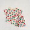 "Ice Silk Baby Summer Pajamas: Loose, Short-Sleeved, Cool Sleepwear for Boys and Girls"